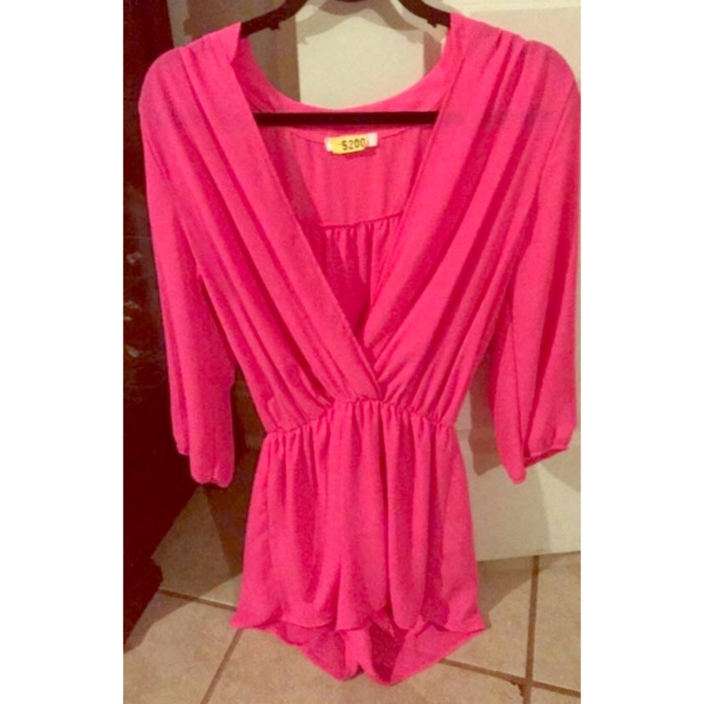 Hot Pink Romper